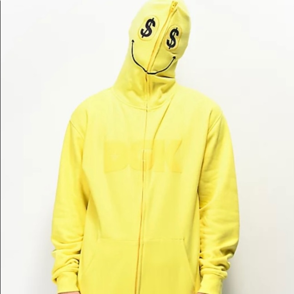 DGK Paid Yellow Zip up Hoodie